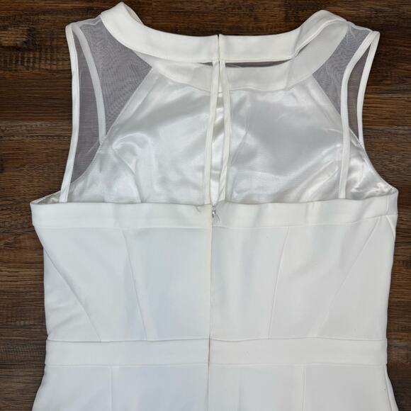 White House Black Market NWT size 4 cream knee length sleeveless sheath dress - Picture 13 of 14